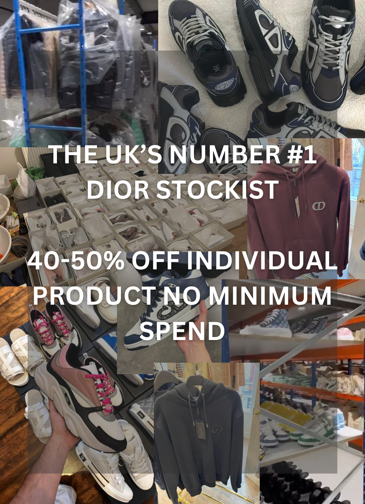 THE UK'S LEADING DIOR STOCKIST 40-50% BELOW RRP